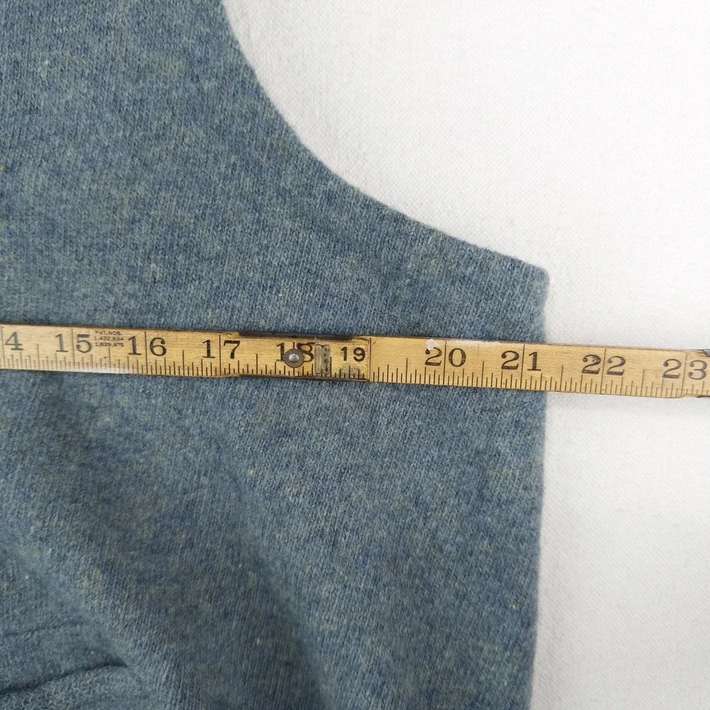 60's Vintage Rob Scot Men's XL 100% Lambswool Sweater Vest Blue Green